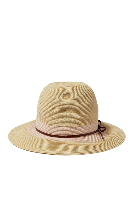 قبعة فيدورا بشريط جلدي
